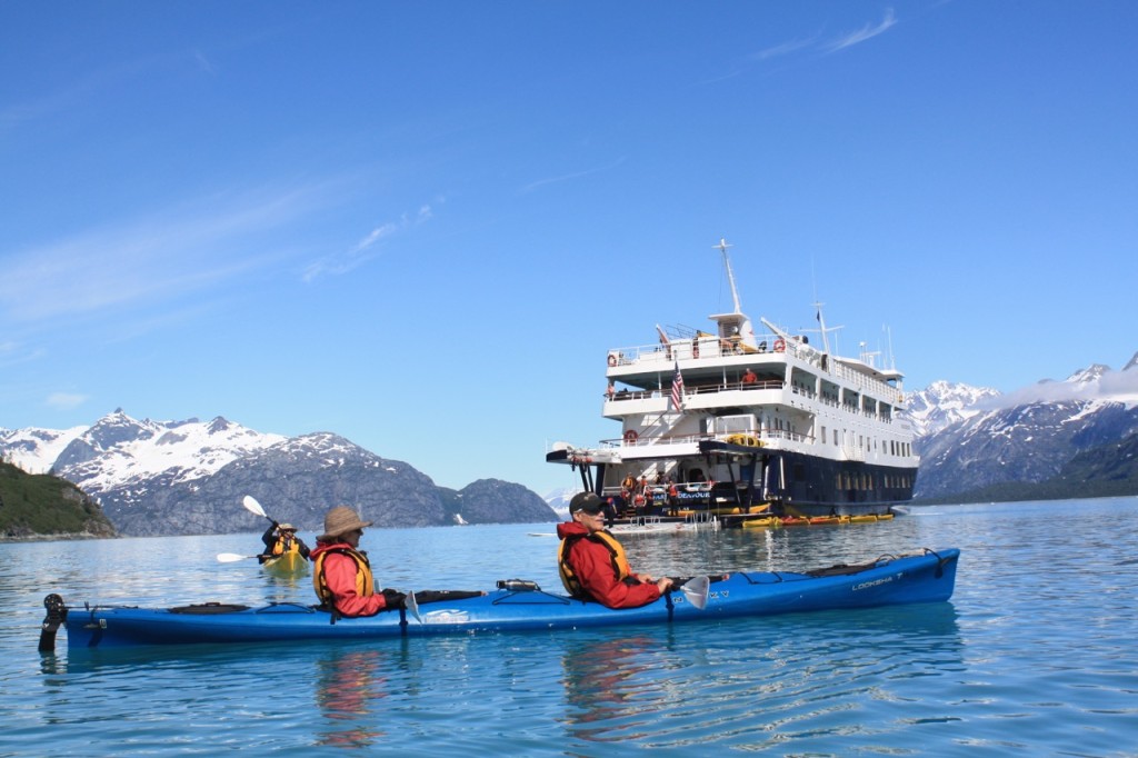 Kayaking right from the ship in Southeast Alaska. * Photo: Ben Lyons