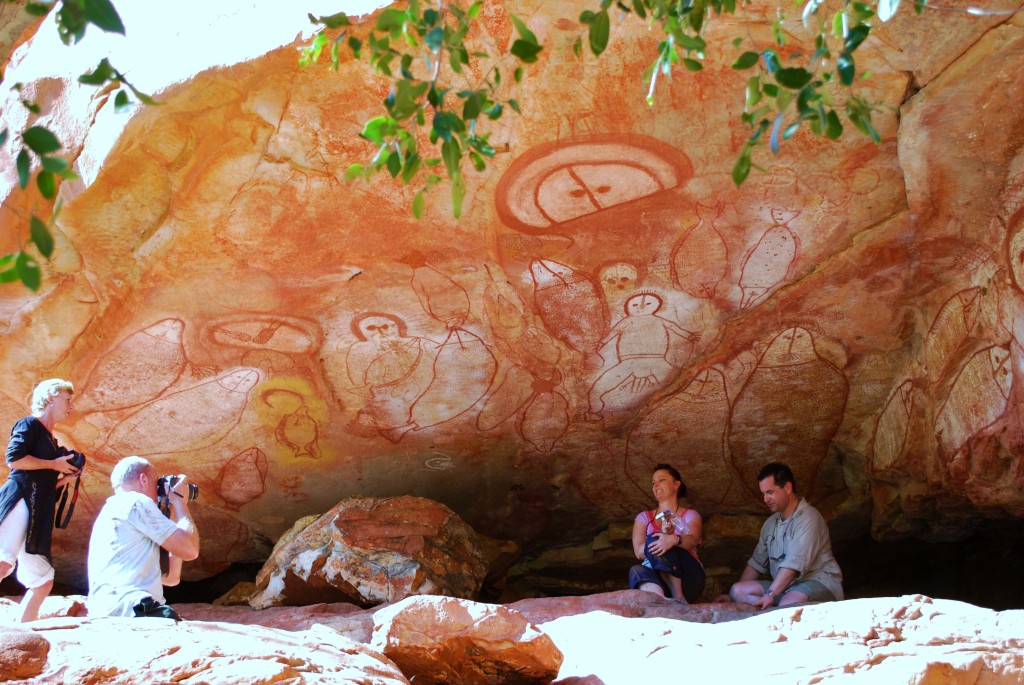 Aboriginal cave paintings Kimberley Coast, Australia. * Photo: Ted Scull