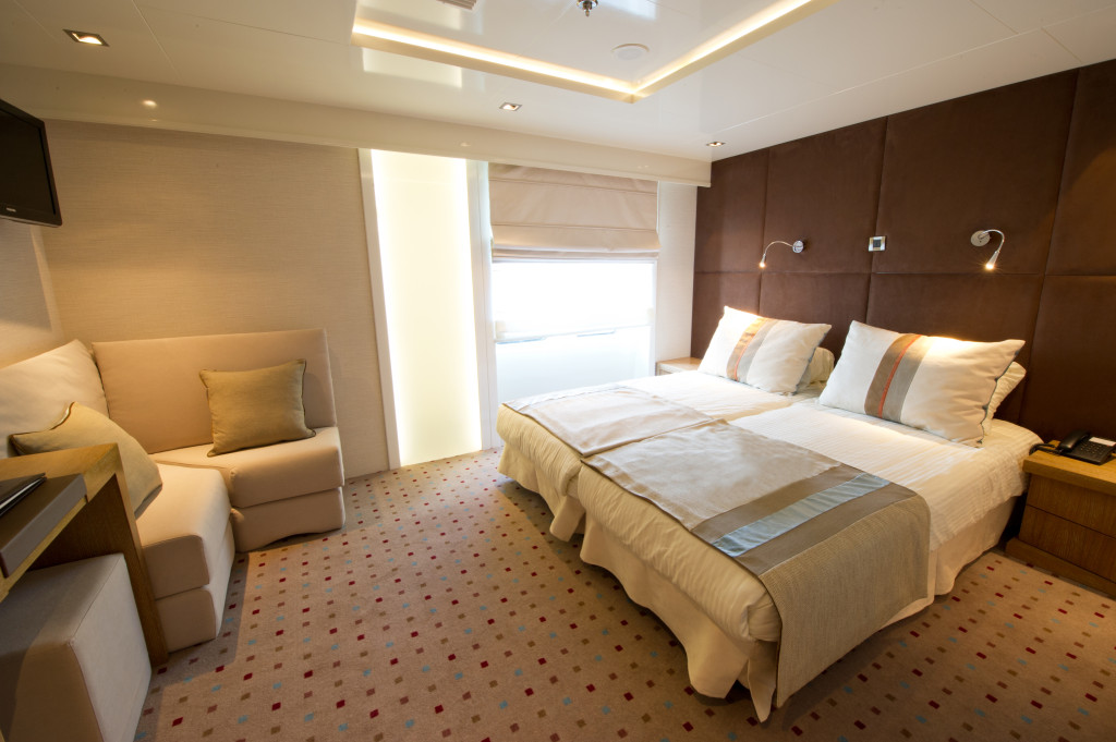 Variety Voyager's very posh Category P Cabin. * Photo: Variety Cruises