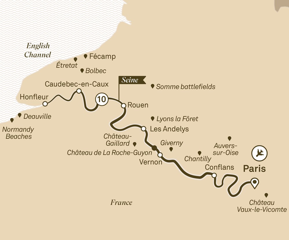 Seine River itinerary