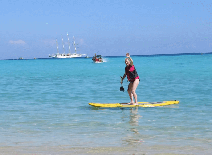 Star Clippers in Thailand offers sports like paddle boarding