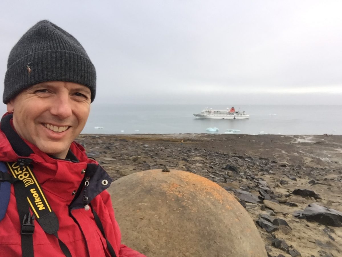 A stop at Champs Island in Franz Josef Land on a Northeast Passage voyage with Hapag Lloyd Cruises Bremen