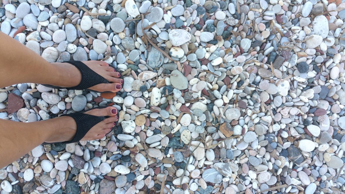 Pebbles on hidden beach Elba