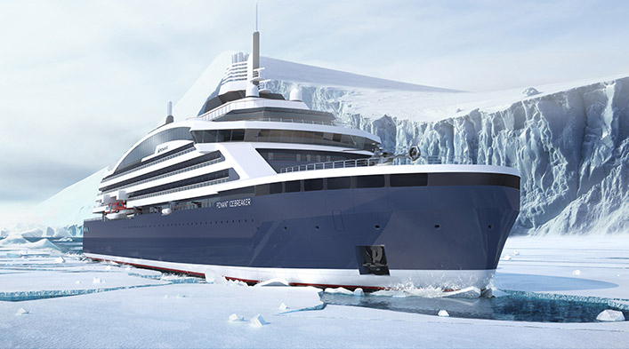 Ponants icebreaker Le Commandant Charcot will run on LNG with some stints on battery power Rendering Ponant