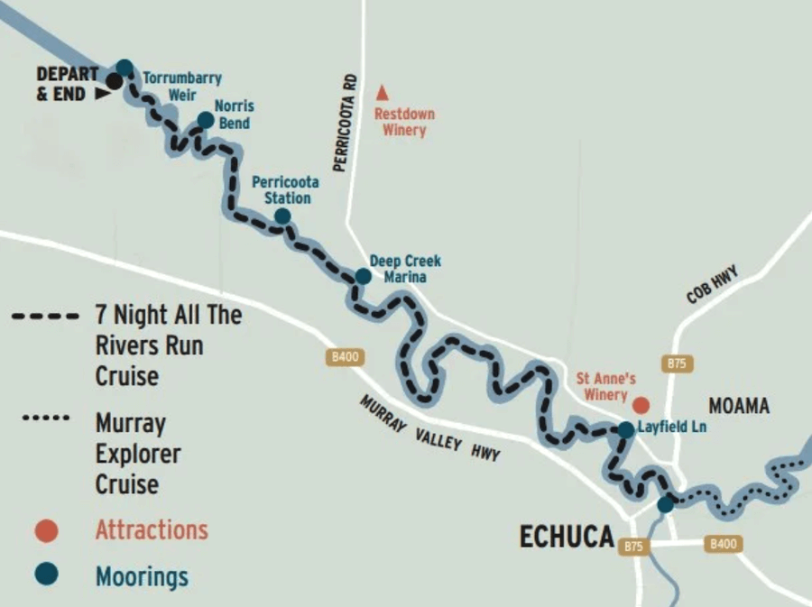 The Rivers Run cruise from Murray River cruises