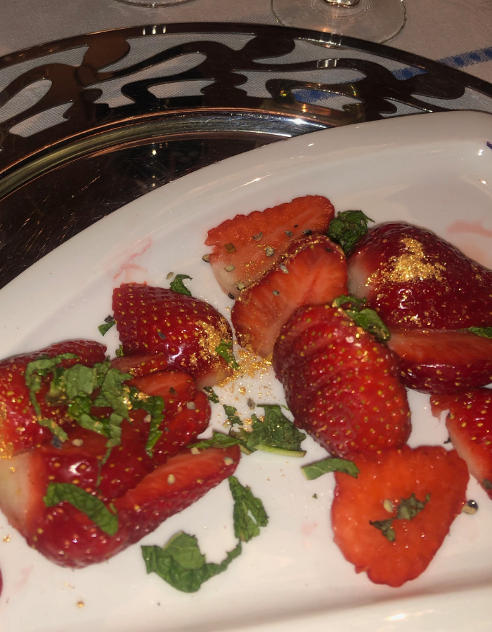 Gold dusted Strawberries - Canal du Midi Luxury Barge Cruise