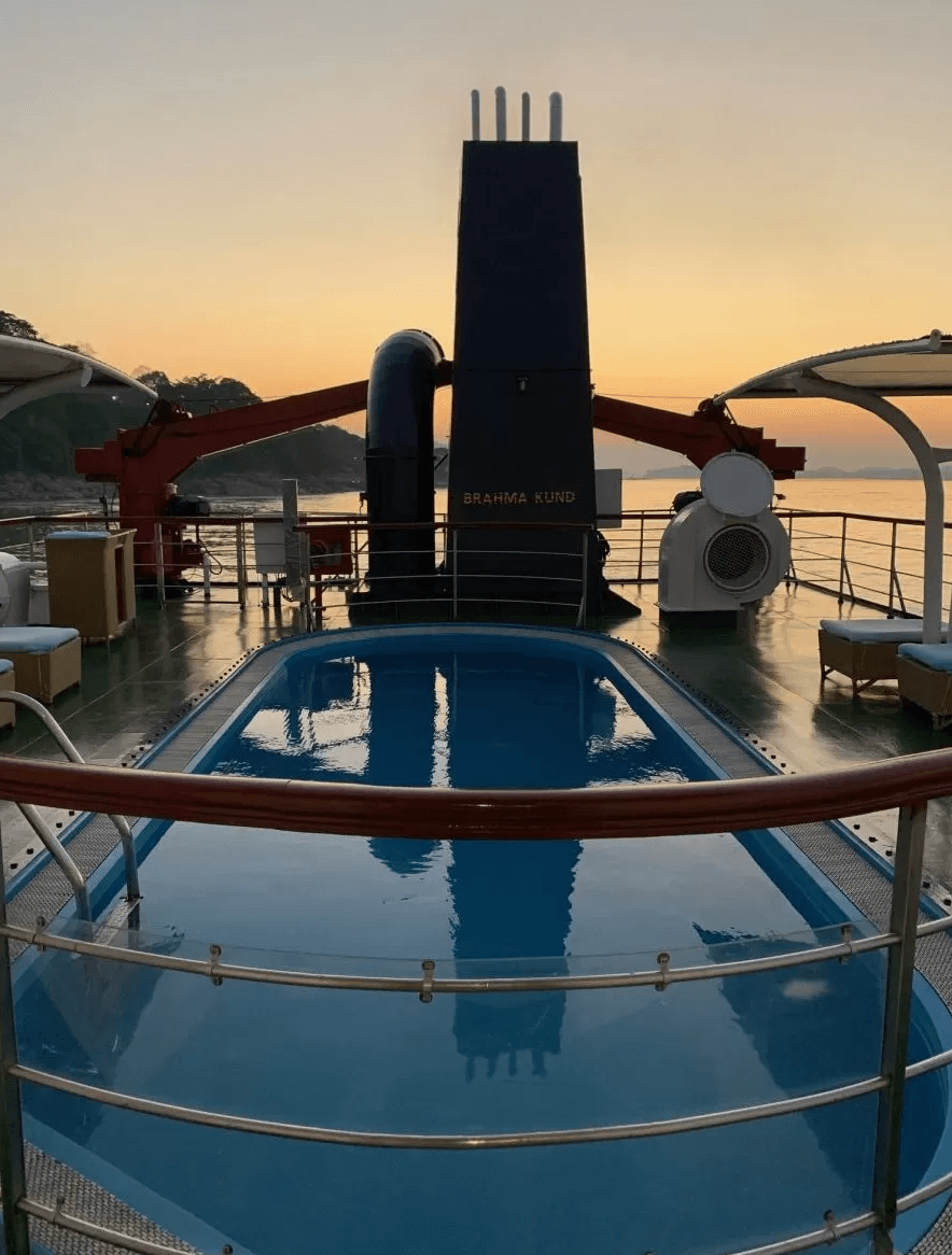 Brahmaputra River Cruise at sunset