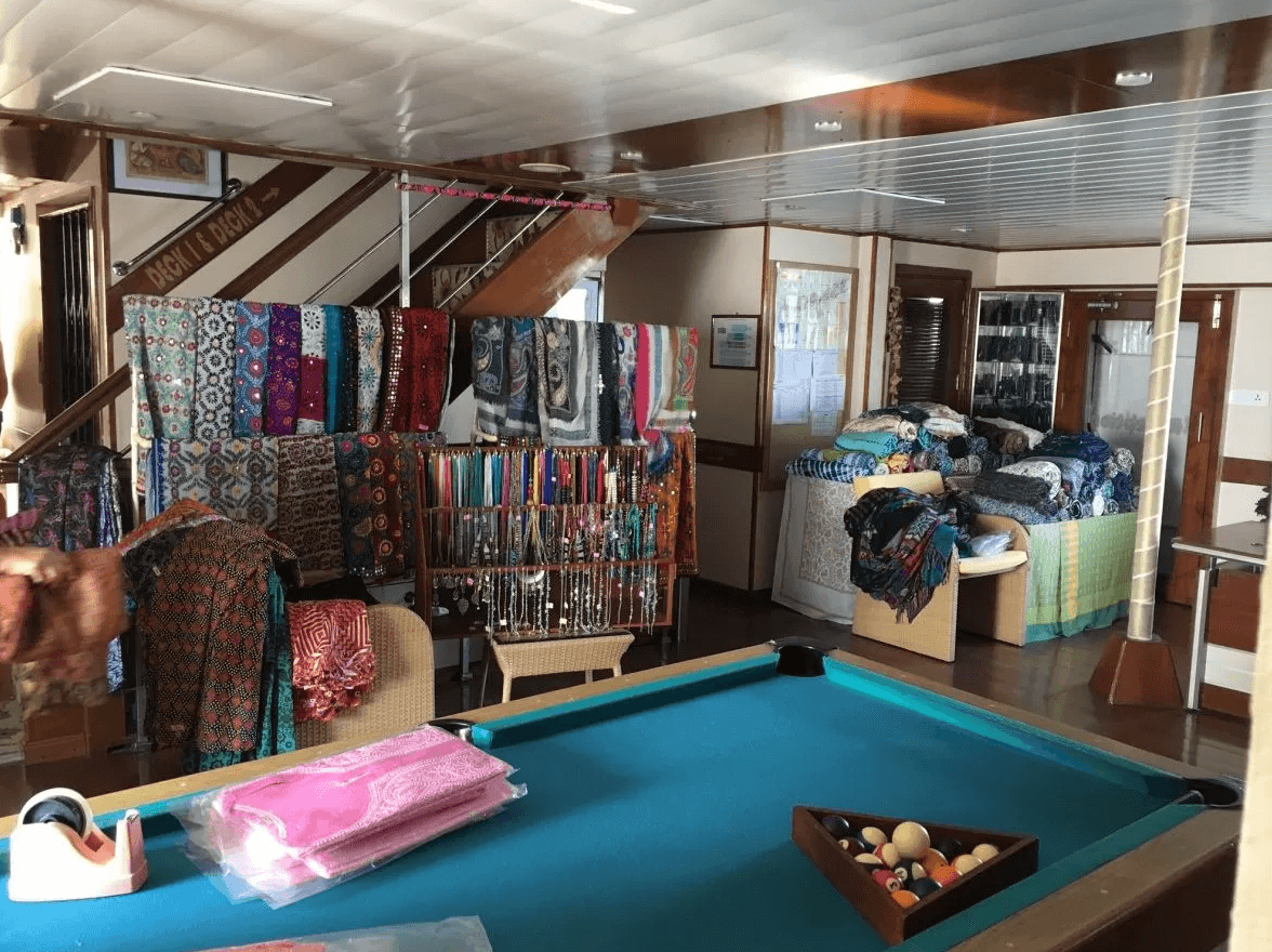 Brahmaputra River Cruise shopping on board