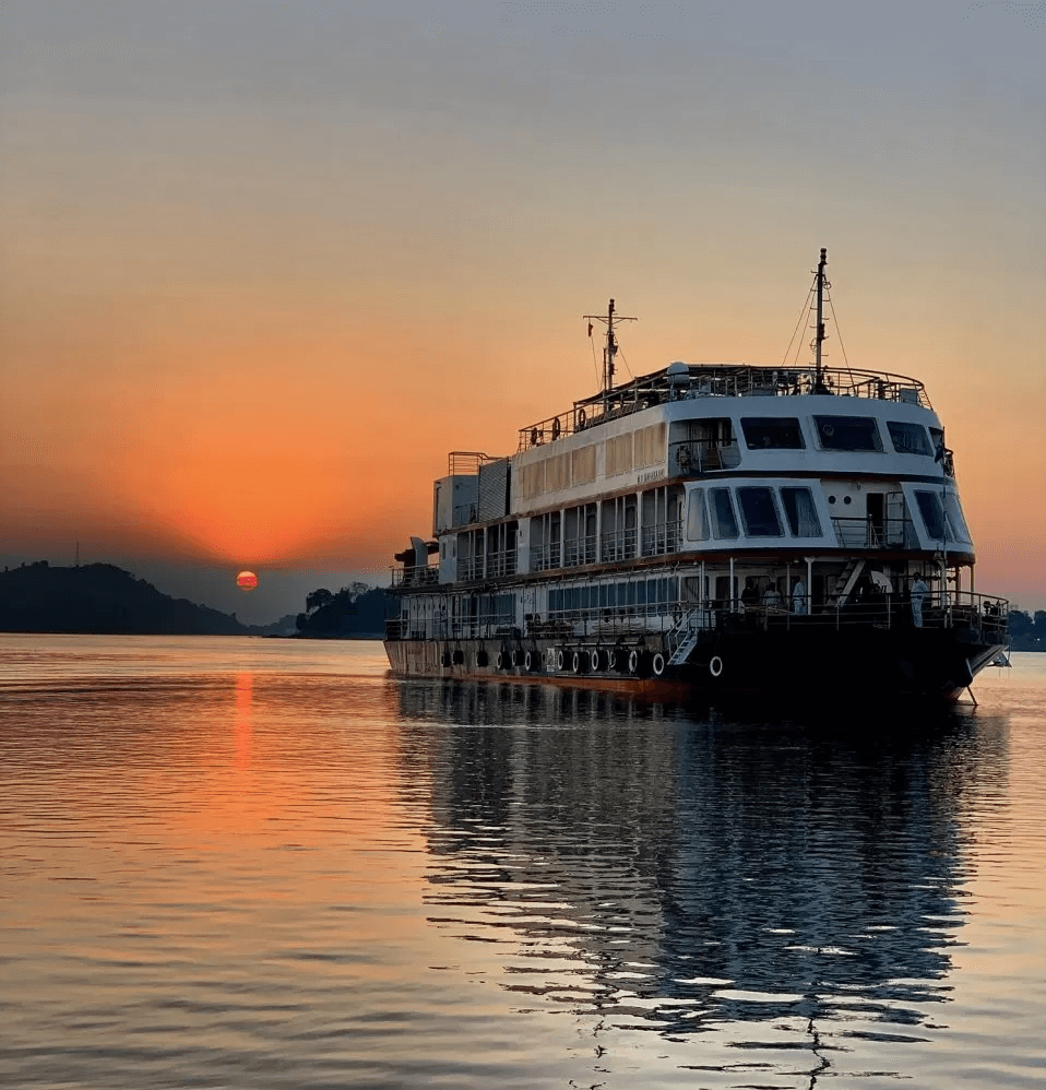 Brahmaputra River Cruise sunsets are stunning