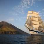 Royal Clipper off Stromboii Italy Photo Star Clippers