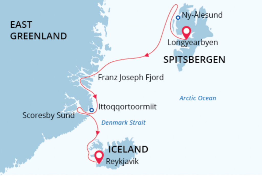 Arctic Cruise map