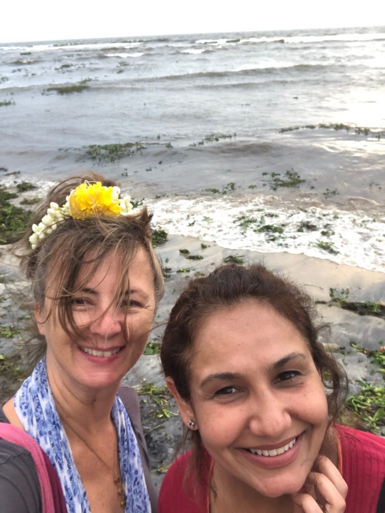 Heidi and Harman on a Kerala Backwaters cruise. 