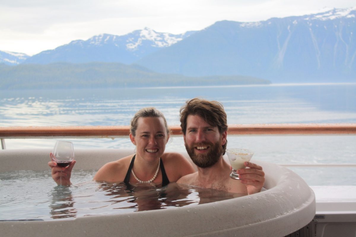 UnCruise USC Life is tough in the hot tub Ben Lyons scaled 1