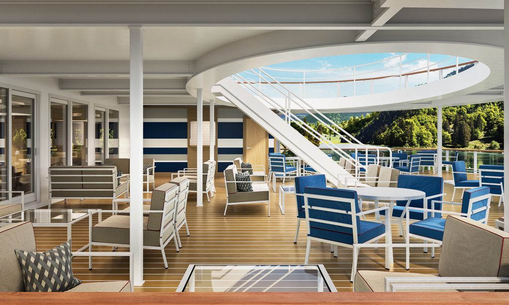 outside Sky Lounge on american cruise lines vessels
