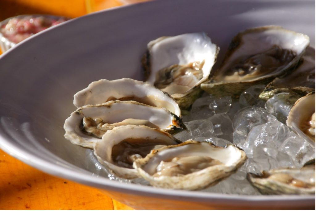Oysters with delicious sauces