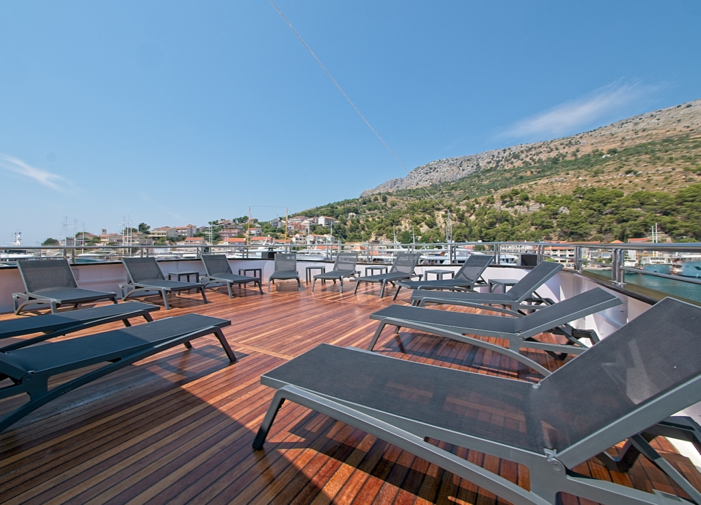 sunbathing deck of Premier in Croatia