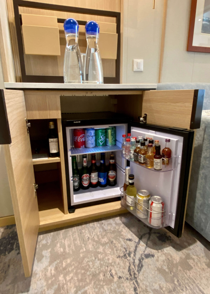 suite minibar on newly stretched Star Breeze