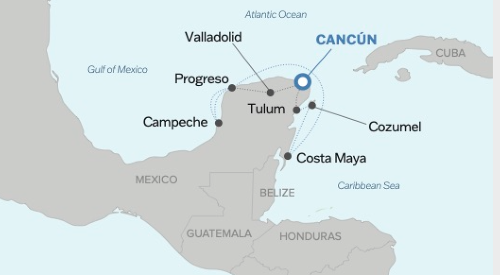 Victory Cruise Lines' Yucatán itinerary
