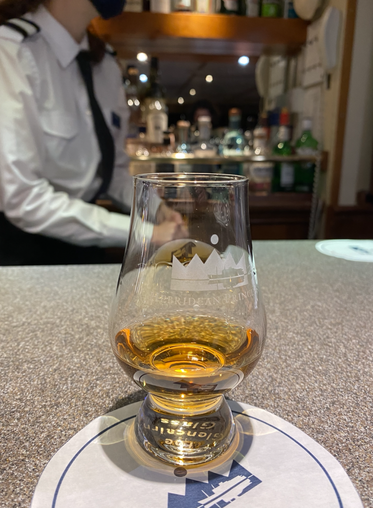 Whisky in Tiree Lounge of Hebridean Princess