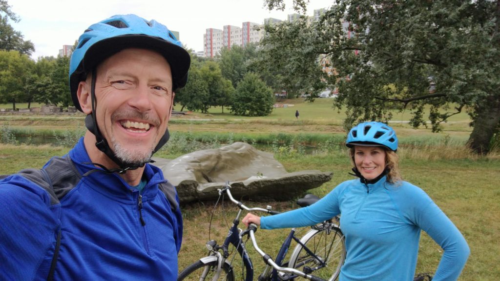 John & Colleen Biking in Bratislava