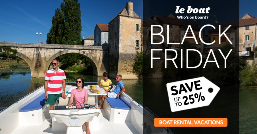 Black Friday Le Boat Cruise Deals on Canal Boat Rentals in Canada & France