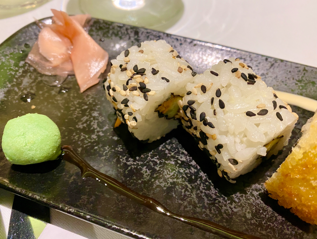 sushi on board Ecoventura's Origin