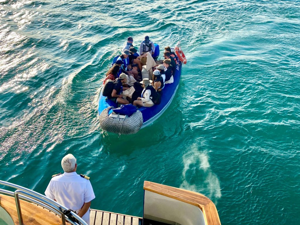 Zodiac excursion on an EcoVentura Galapagos cruise