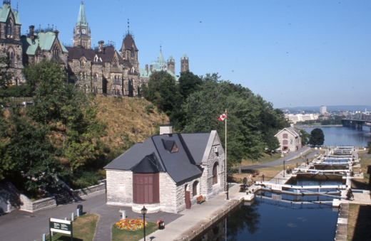 Rideau Canal slicing through Ottawa's capital