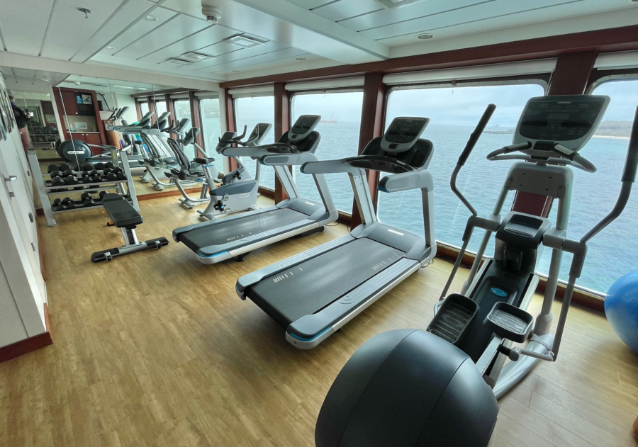 Gym aboard Nat Geo Endeavour II in the Galapagos
