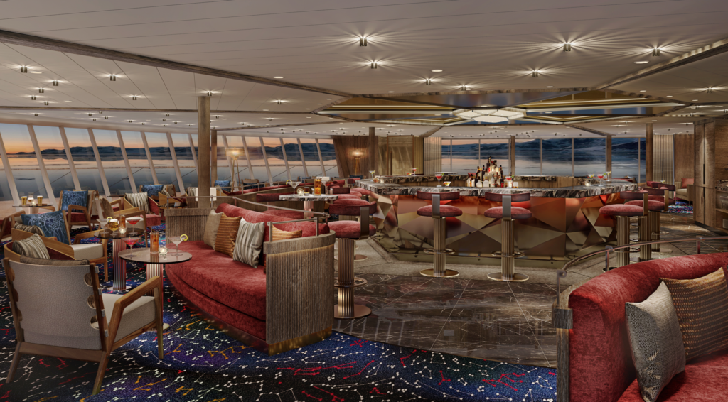 the new Seabourn Venture's Constellation Lounge