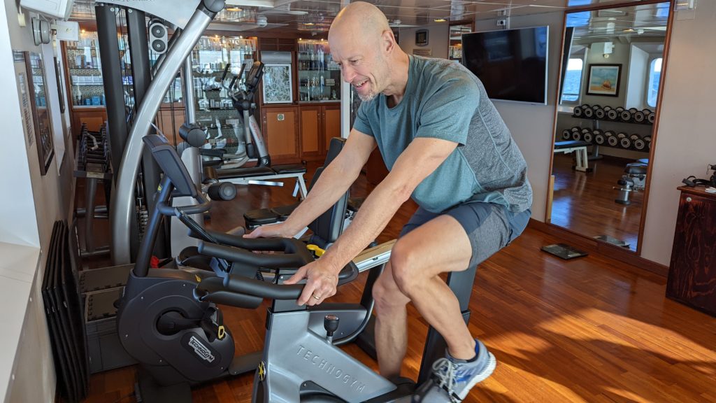 Cruise fitness in the Sea Dream II gym