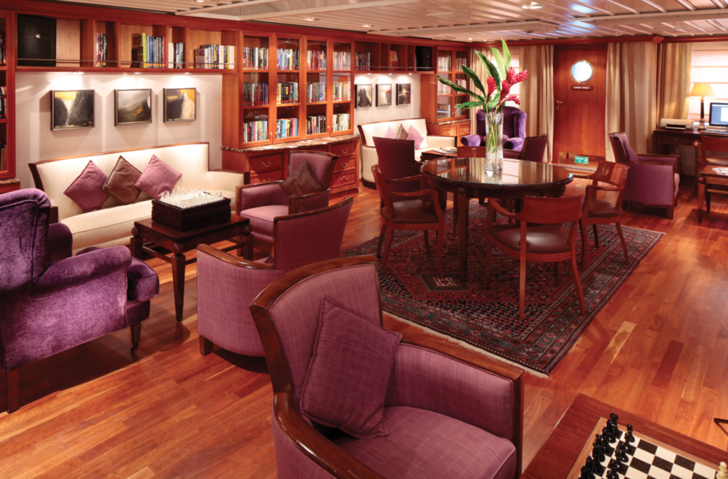 The attractive library on SeaDream II