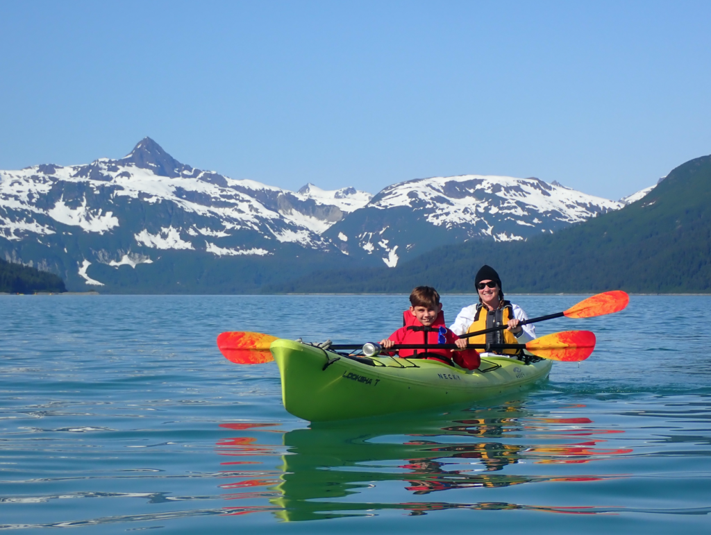 sunny Alaska kayaking with UnCruise