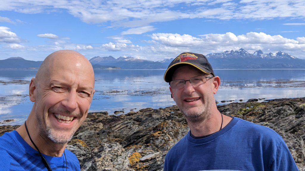 John & Bart in Ushuaia before World Navigator cruise