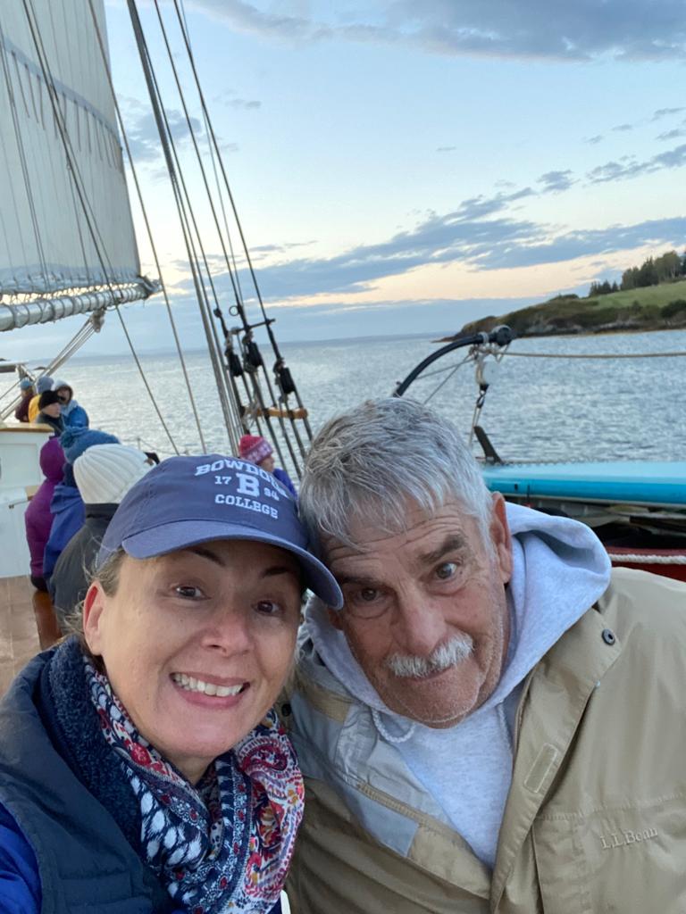 new friends on a Maine Windjammer cruise