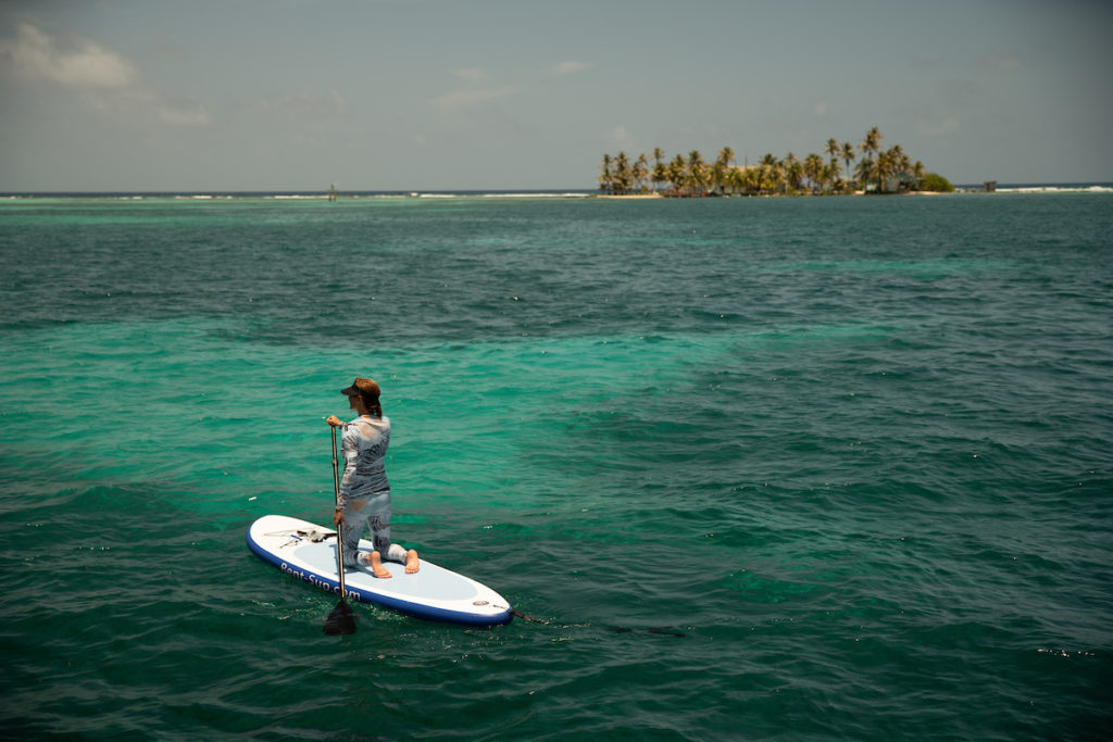 Paddle boarding in Belize