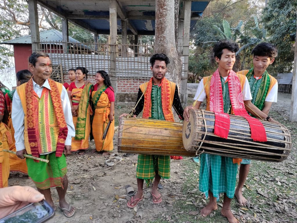 Local dance performers on a Brahmaputra river cruise
