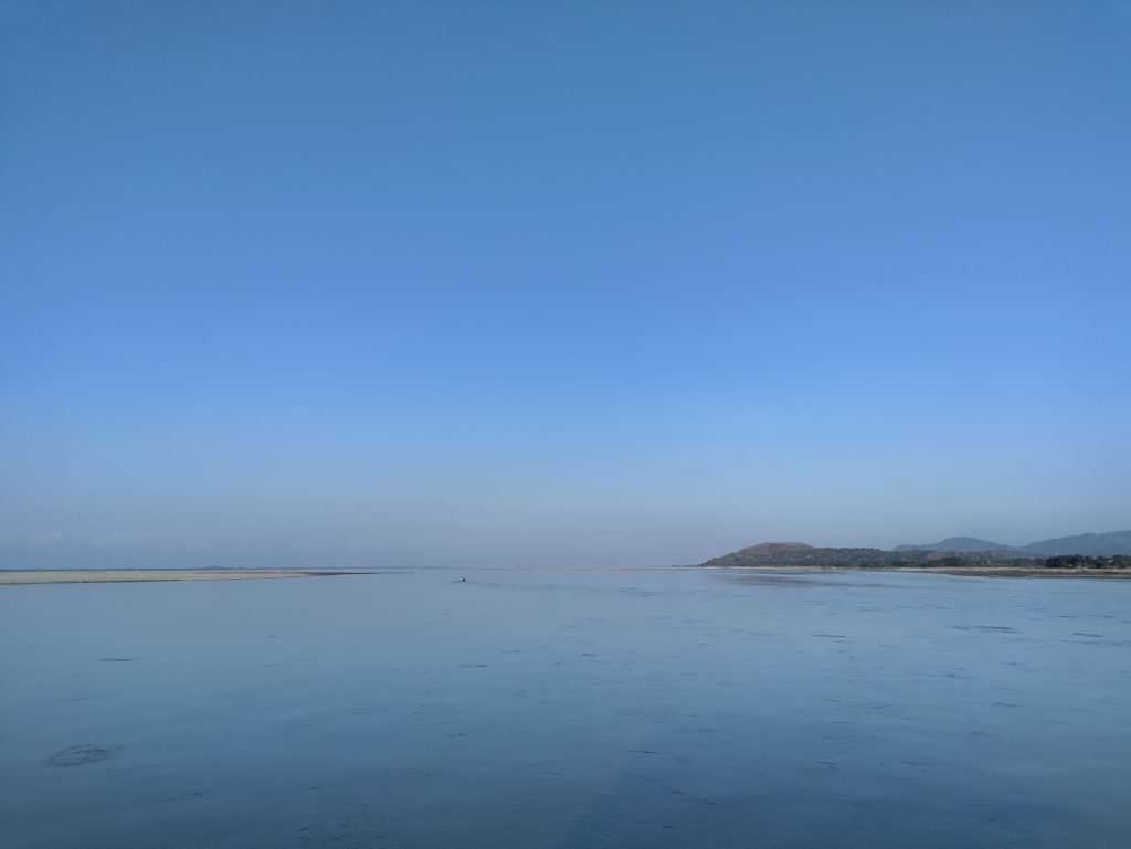 Meeting point of Brahmaputra River and the sky