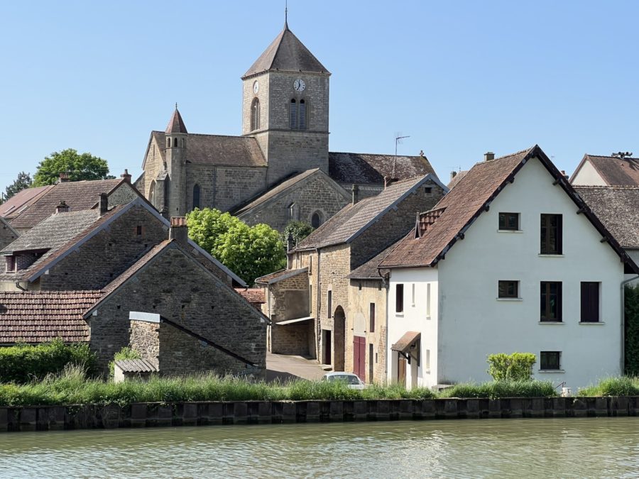 Burgundian village on a Burgundy canal barge cruise