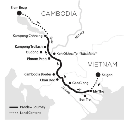 Mekong River cruises in Cambodia & Vietnam.