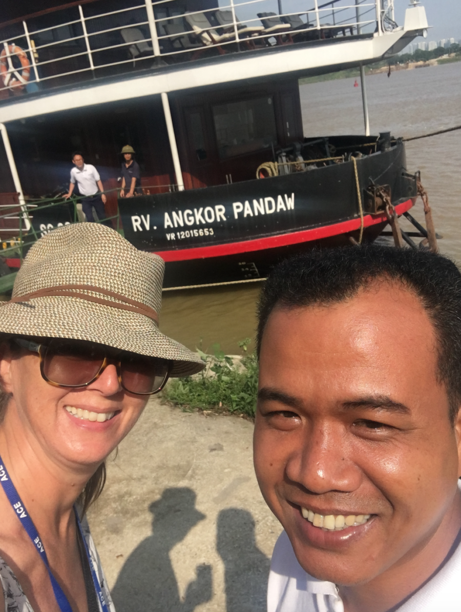 Heidi & Cruise Cirector Poly on her last Pandaw cruise