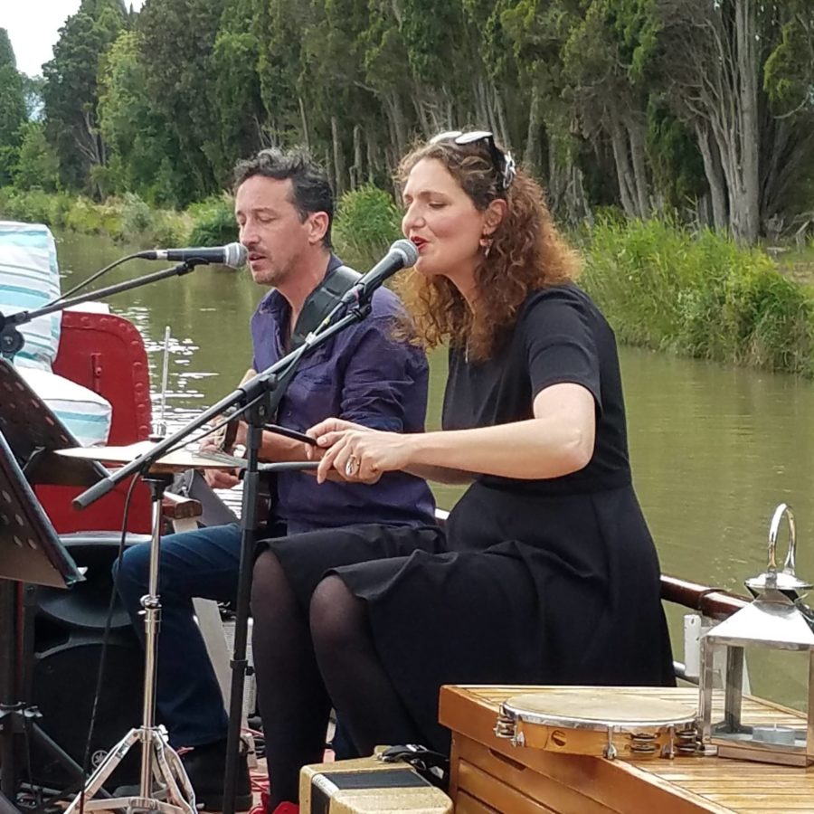 musicians on board Barge Savannah
