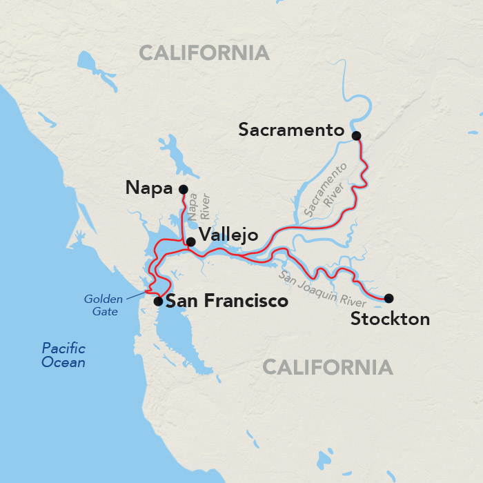 American Cruise Lines will explore San Francisco Bay, the Napa Valley and San Joaquin Valley