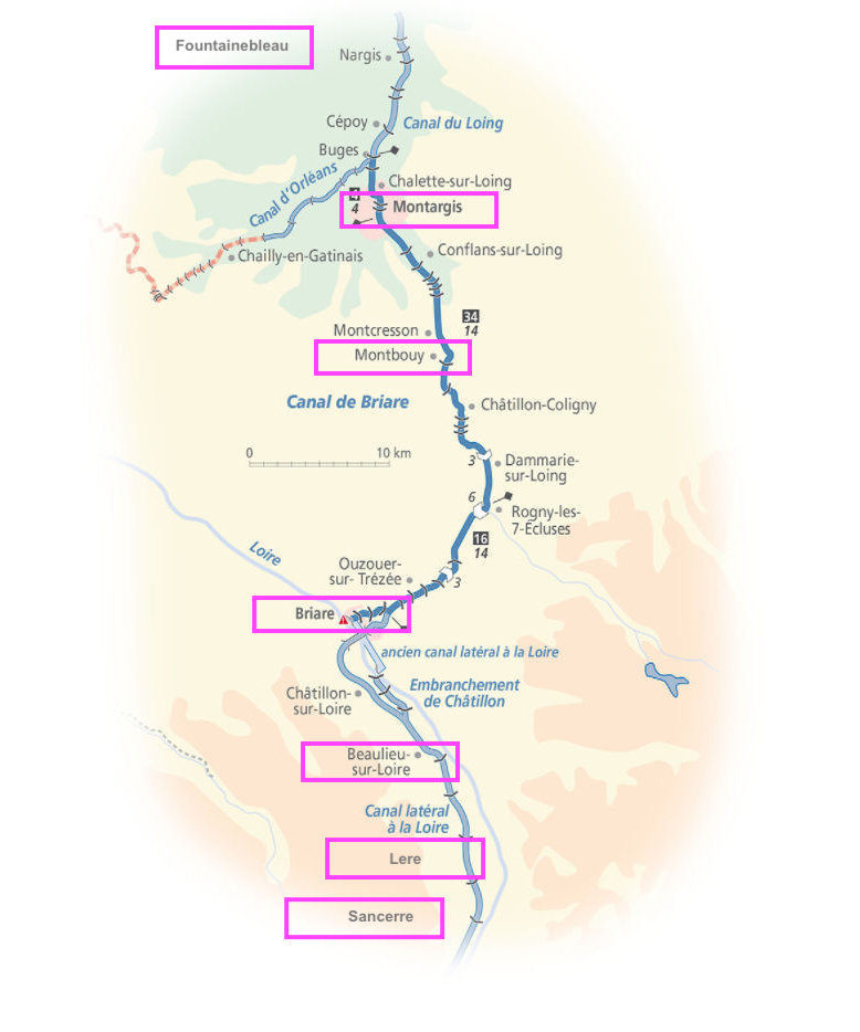 Dana's route of the Barge Meanderer