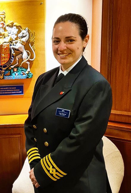 Captain "Caz" Caroline Palmer first female captain