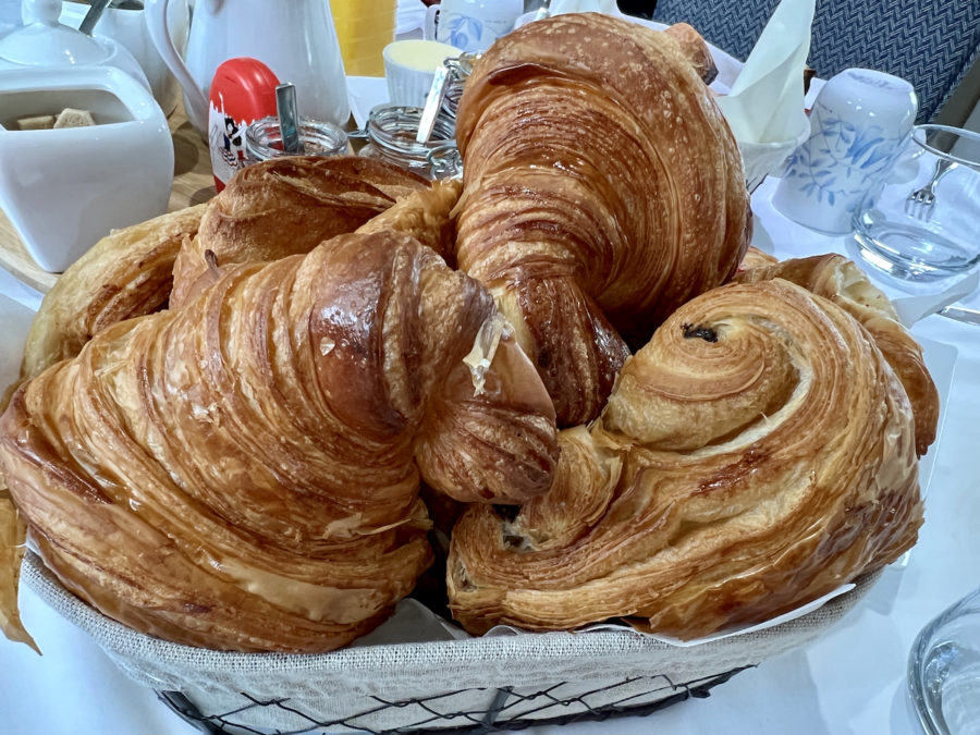 Croissants on a French barge Meanderer cruise