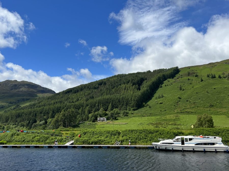 Cruising the Caledonian Canal in summer