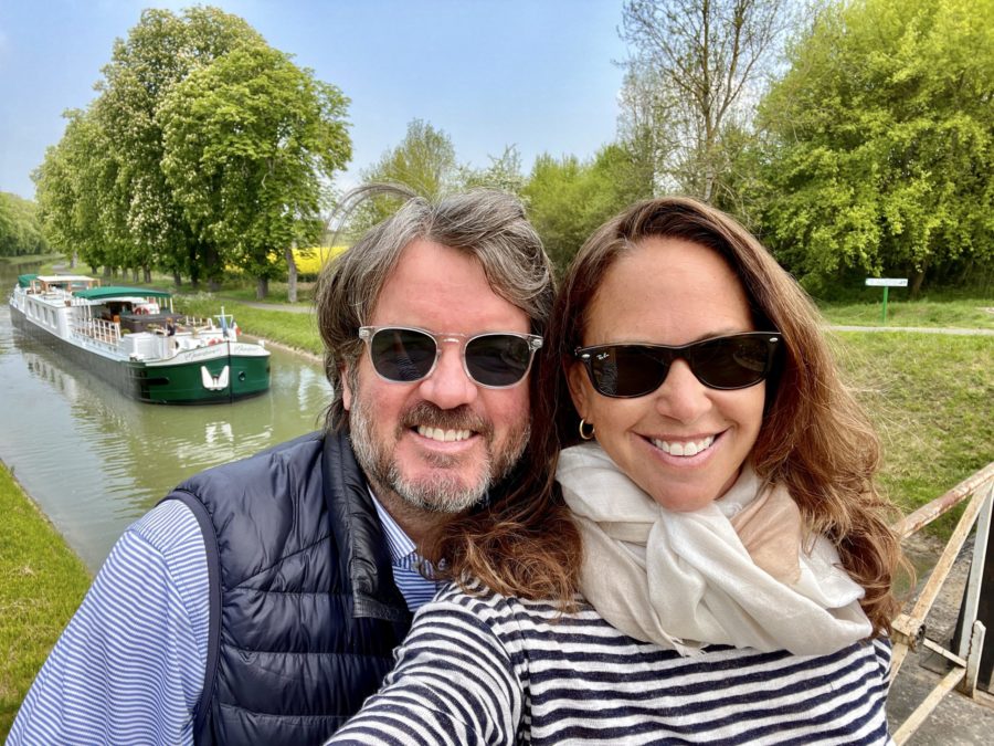 Dana & Andy on the Upper Loire Valley Barge Cruise