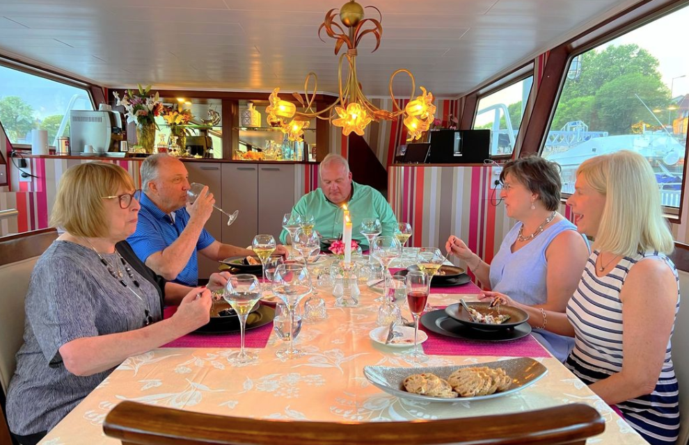 Luxury Barge Cruise Dining — Aboard the 6-Pax Grand Victoria