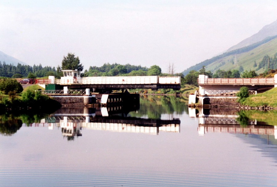 Laggan Swing Bridge on Caledonian Canal